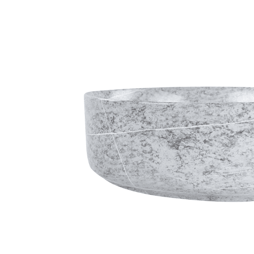 Lavatório de bancada em cerâmica cinzenta com efeito de granito ? 37 cm GUDAR