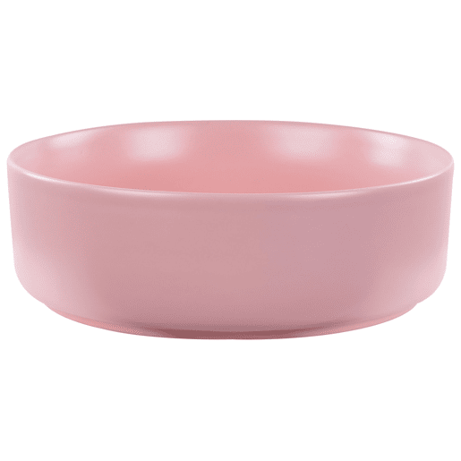 Lavatório de bancada em cerâmica rosa ? 37 cm GUDAR