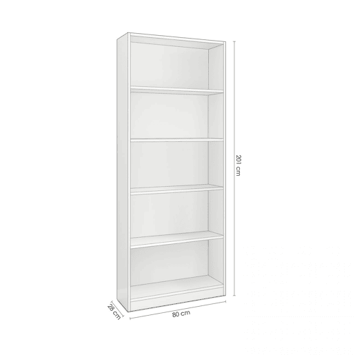 Prateleira Sasha Artik White (Branco mate) 80 x 201 x 28 cm