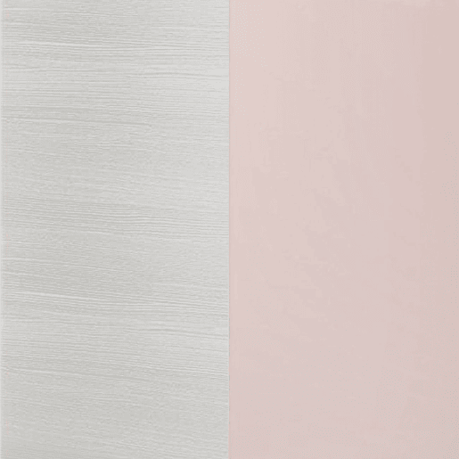 Cama de casal juvenil Kenia com prateleira Alpes Brancos - Rosa 200 x 69 x 96 cm