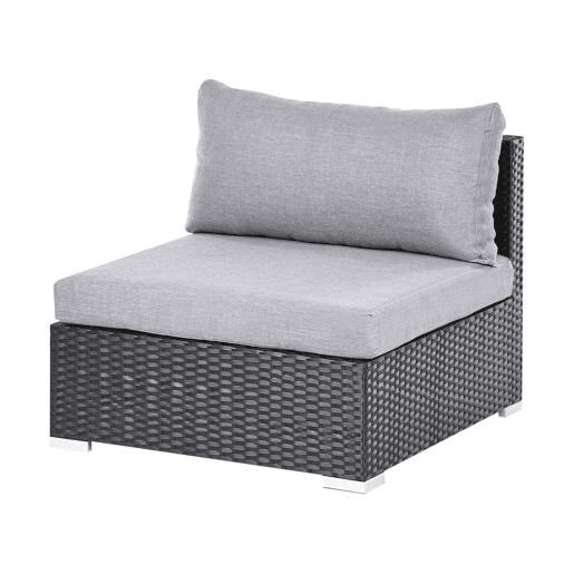 Conjunto de sofás de jardim de canto 4 lugares SANO à esquerda Preto