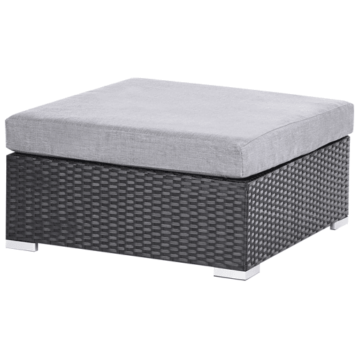 Conjunto de sofás de jardim de canto 4 lugares SANO à esquerda Preto