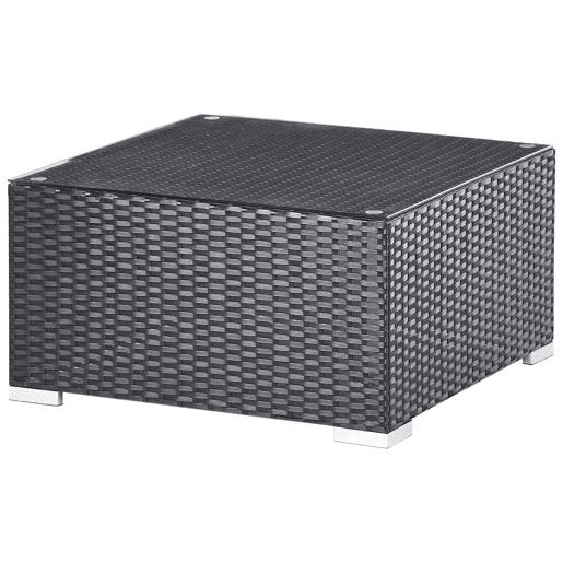 Conjunto de sofás de jardim de canto 4 lugares SANO à esquerda Preto