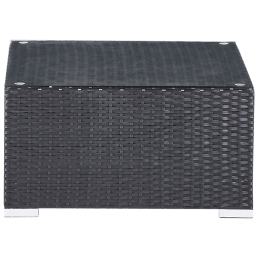 Conjunto de sofás de jardim de canto 4 lugares SANO à esquerda Preto