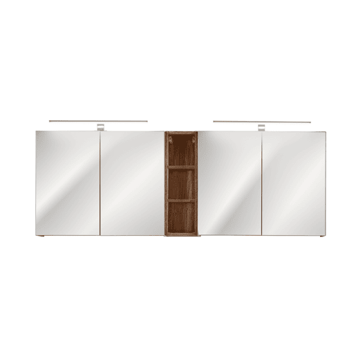 Conjunto móvel lavatório duplo 180cm 2 nichos coluna e armário de parede Eros Toupeira