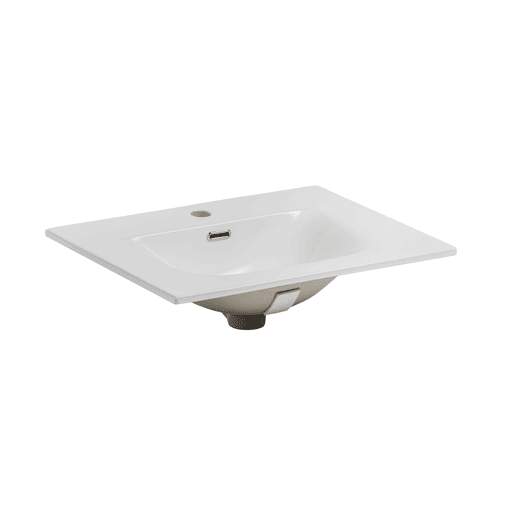 Móvel lavatório simples encastrável 60cm Elena Madeira e preto