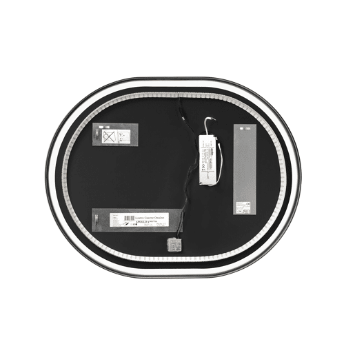 Conjunto móvel lavatório simples 80cm coluna e espelho Elena Madeira e preto