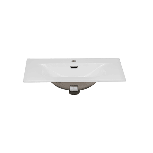 Móvel lavatório simples encastrável 80cm Elena Madeira e preto