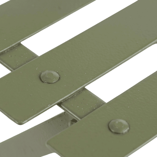 Conjunto de 4 cadeiras dobráveis u200Bu200Bpara exterior Greensboro, cor verde-oliva, em aço tratado resistente à ferrugem. Conjunto de 4 cadeiras dobráveis u200Bu200Bpara exterior Greensboro, cor verde-oliva, em aço tratado resistente à ferrugem.