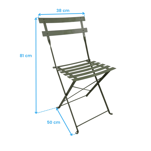 Conjunto de 4 cadeiras dobráveis u200Bu200Bpara exterior Greensboro, cor verde-oliva, em aço tratado resistente à ferrugem. Conjunto de 4 cadeiras dobráveis u200Bu200Bpara exterior Greensboro, cor verde-oliva, em aço tratado resistente à ferrugem.