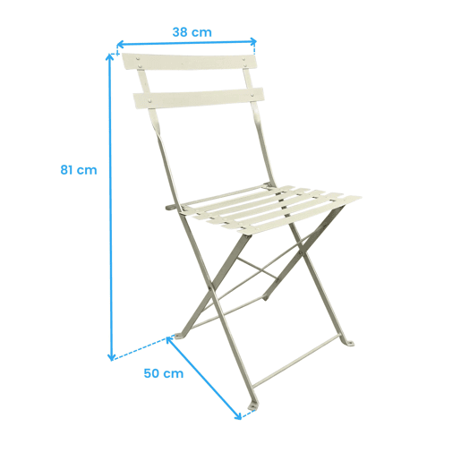 Conjunto de 4 cadeiras dobráveis u200Bu200BGreensboro bege para jardim e pátio.
