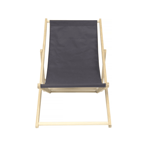 Conjunto de 2 espreguiçadeiras de madeira Chilienne - 107 x 56,5 x 81 cm - Cinza