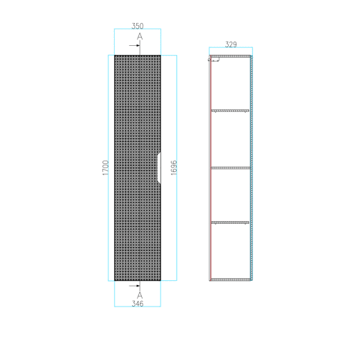 Conjunto móvel lavatório individual 90 cm coluna e 3 armários murais Mallory Bege e madeira