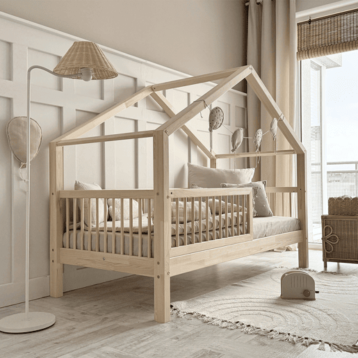 Cama de cabine 90x190 barreira base de ripas e gaveta incluídas Rosalie Bois