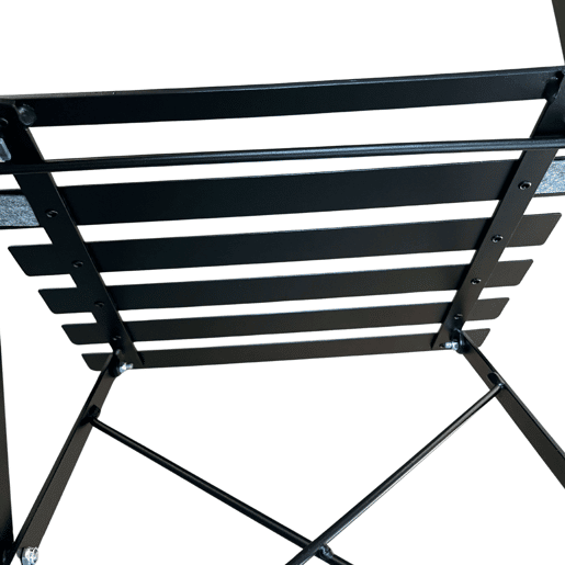 Conjunto de 2 cadeiras dobráveis u200Bu200BGreensboro para jardim e pátio, estilo contemporâneo, pretas.