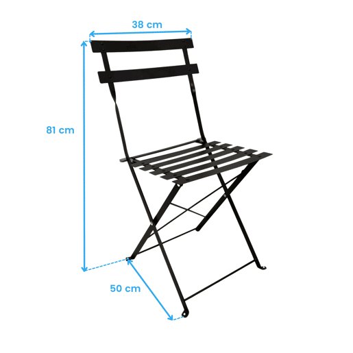Conjunto de 2 cadeiras dobráveis u200Bu200BGreensboro para jardim e pátio, estilo contemporâneo, pretas. Conjunto de 2 cadeiras dobráveis u200Bu200BGreensboro para jardim e pátio, estilo contemporâneo, pretas.