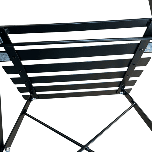 Conjunto de 4 cadeiras dobráveis u200Bu200BGreensboro para jardim e pátio, estilo contemporâneo, pretas.