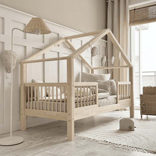 Cama de cabine 90x190 barreiras base de ripas e gaveta incluídas Rosalie Bois