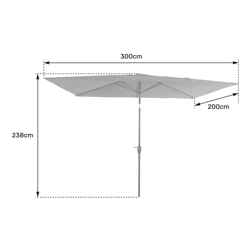 Guarda-sol HAPUNA retangular 2x3m Guarda-sol HAPUNA retangular 2x3m