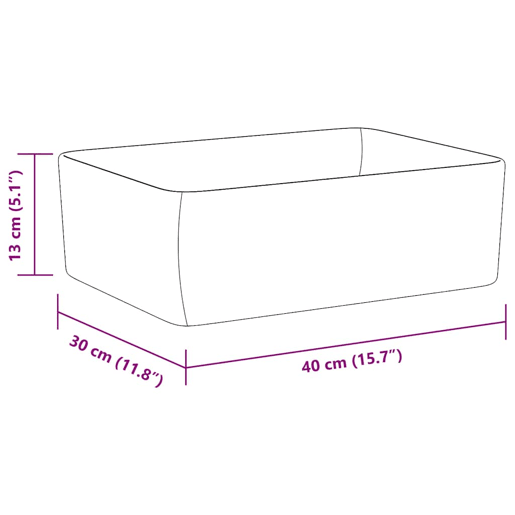 vidaXL Lavatório 40x30x13 cm cerâmica branco vidaXL Lavatório 40x30x13 cm cerâmica branco
