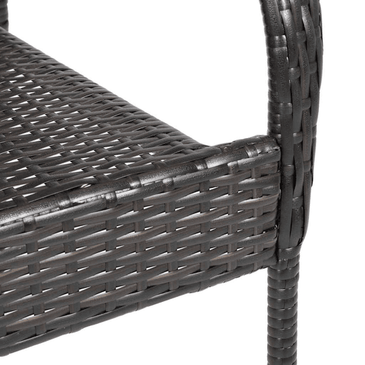 vidaXL Cadeiras de exterior empilháveis 4 pcs vime PE castanho vidaXL Cadeiras de exterior empilháveis 4 pcs vime PE castanho