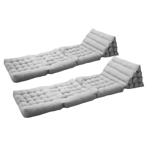 Conjunto de 2 tapetes modulares PYRAMIDE, cinzento claro Conjunto de 2 tapetes modulares PYRAMIDE, cinzento claro
