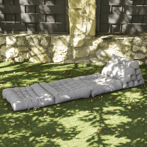 Conjunto de 2 tapetes modulares PYRAMIDE, cinzento claro Conjunto de 2 tapetes modulares PYRAMIDE, cinzento claro