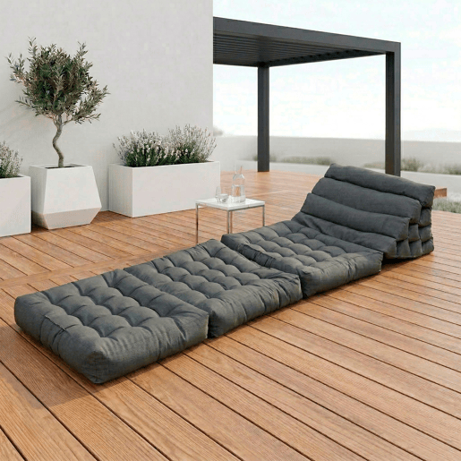 Colchão de solo modular de 1 lugar em poliuretano cinza escuro Colchão de solo modular de 1 lugar em poliuretano cinza escuro