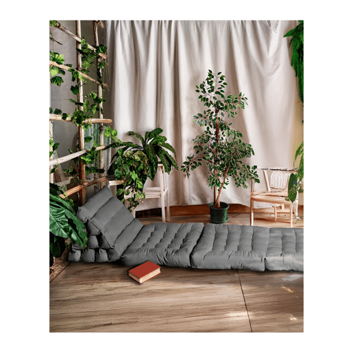 Colchão de solo modular de 1 lugar em poliuretano cinza escuro Colchão de solo modular de 1 lugar em poliuretano cinza escuro