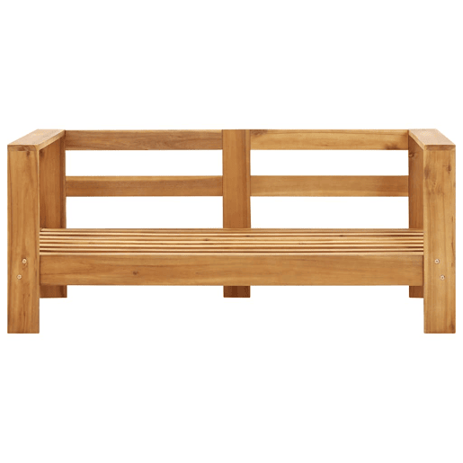 vidaXL Banco jardim c almofadões 140cm madeira acácia maciça cinzento
