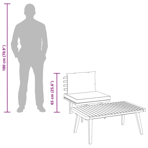 vidaXL 2 pcs conjunto lounge de jardim c almofadões acácia maciça vidaXL 2 pcs conjunto lounge de jardim c almofadões acácia maciça