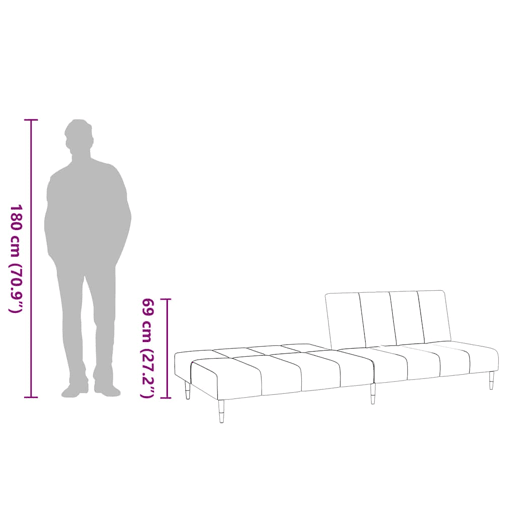 vidaXL Sofá-cama de 2 lugares veludo cinzento-escuro vidaXL Sofá-cama de 2 lugares veludo cinzento-escuro