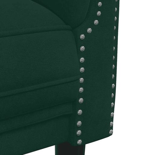 vidaXL 3 pcs conjunto de sofás veludo verde-escuro