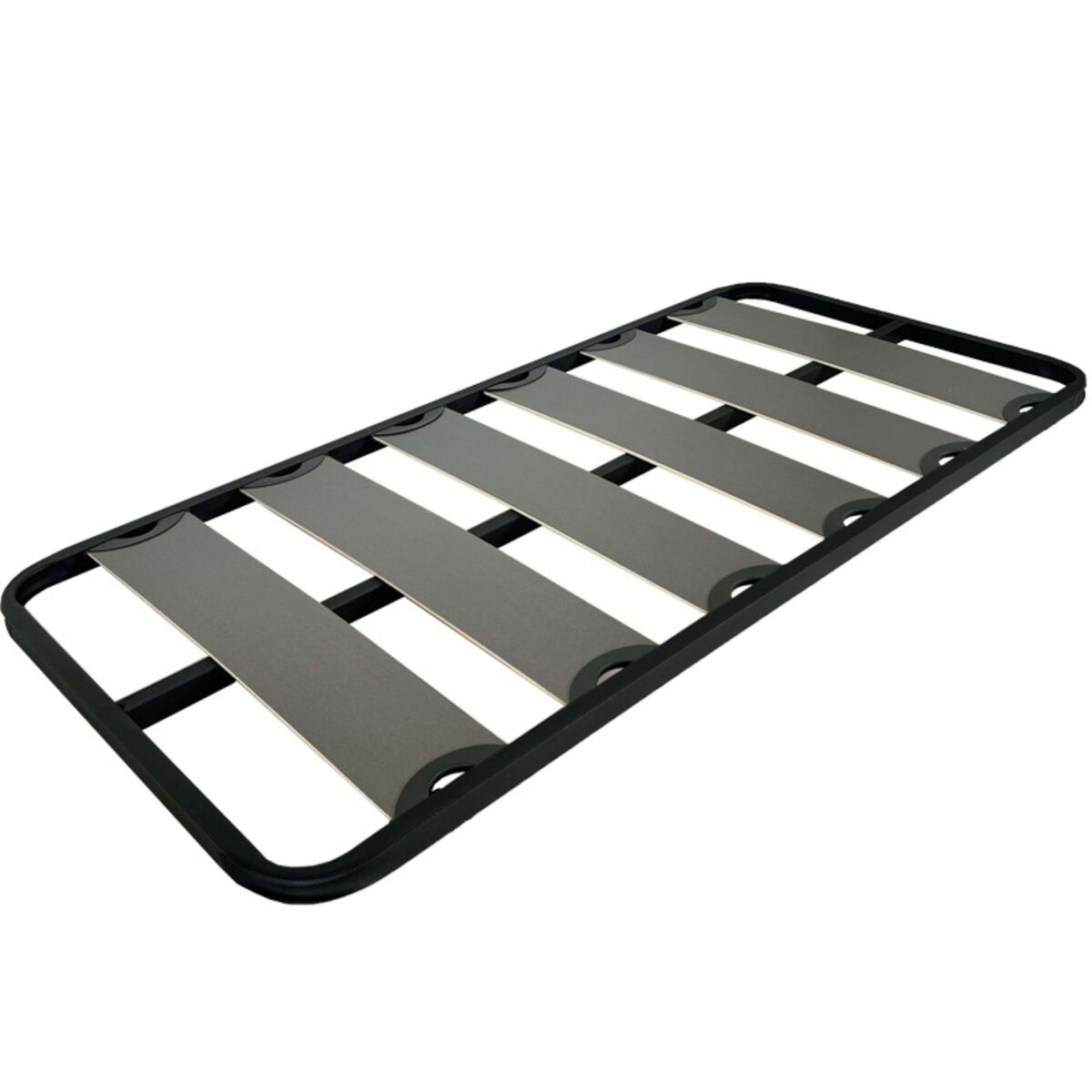 Somier balda ancha en varias medidas, tubo de acero 40x30 mm, refuerzo central, láminas de chopo-flex con o sin patas