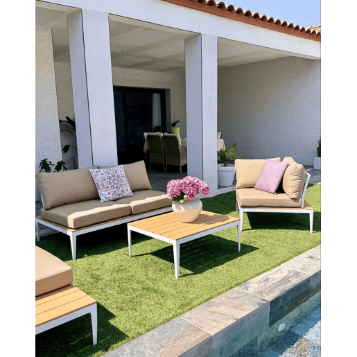 Conjunto de 3 almofadas de jardim SAMMIT Padrão oriental 45 x 45 cm Multicolor