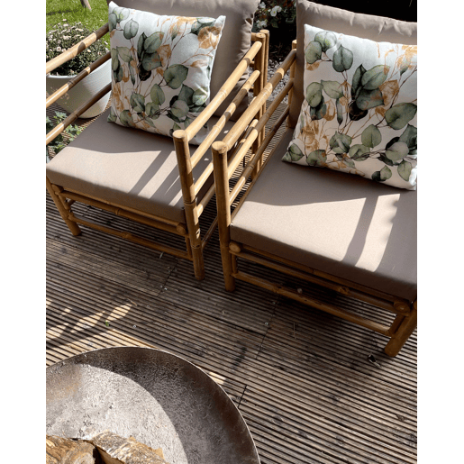 Conjunto de 2 almofadas de jardim GLADE Padrão de plantas 45 x 45 cm Multicolor