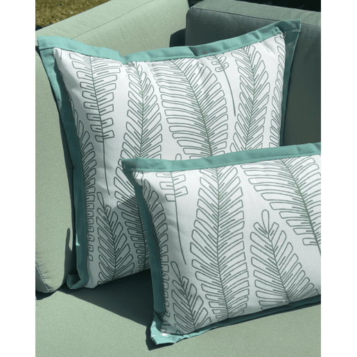 Conjunto de 2 almofadas de jardim MEADOW Padrão de plantas 45 x 45 cm Verde