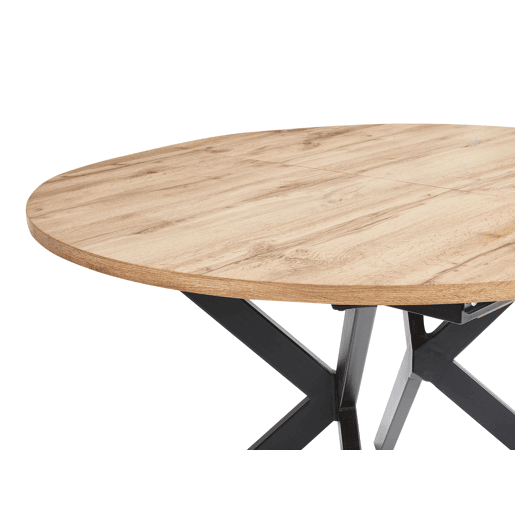 Mesa de jantar extensível CARLEA Castanho claro 120160 cm 120 cm