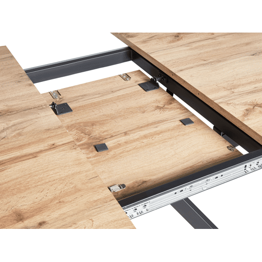Mesa de jantar extensível CARLEA Castanho claro 120160 cm 120 cm