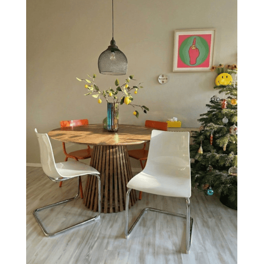 Conjunto de 2 cadeiras de jantar MARSHALL Branco creme
