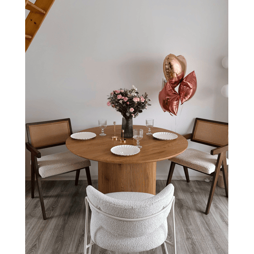 Conjunto de 2 cadeiras de jantar AVA Madeira Castanho escuro