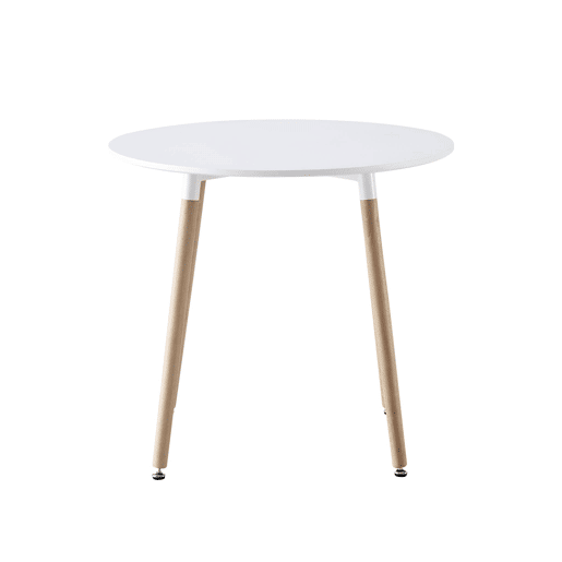Mesa de jantar redonda escandinava madeira 2 lugares, Hedvig, Branco, 80x80x73 cm Mesa de jantar redonda escandinava madeira 2 lugares, Hedvig, Branco, 80x80x73 cm
