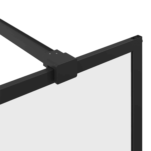 vidaXL Divisória de chuveiro c vidro transparente ESG 115x195cm preto