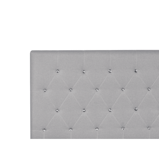 Cama baú Tecido AMIENS 180 x 200 cm Cinzento claro
