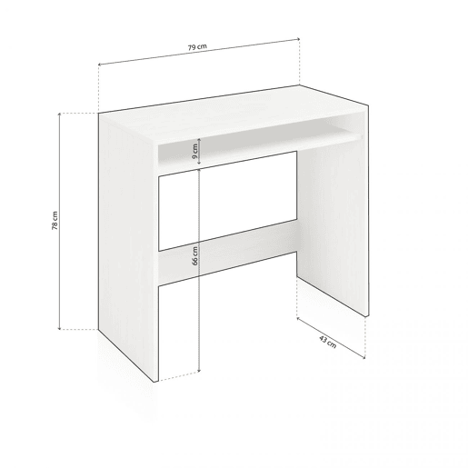 Mesa de escrita Dax Alpes Brancos 79 x 78 x 43 cm