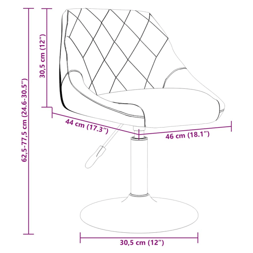 vidaXL Cadeiras de jantar giratórias 6 pcs veludo verde-escuro