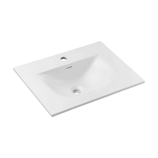 Conjunto móvel lavatório simples encastrado 60cm e coluna Isaline Carvalho