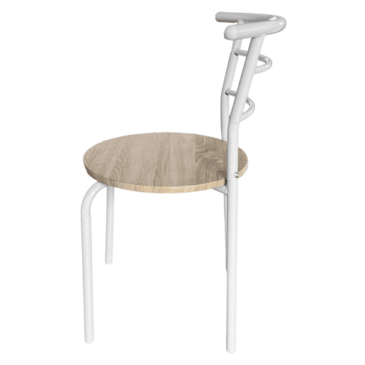 Conjunto de mesa de cozinha extensível e 2 cadeiras Butterfly, mesa de jantar dobrável em carvalho e branco, 55-115 x 61 x 74 cm
