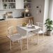 Pack de Mesa Extensible y 2 Sillas de Cocina Butterfly 55x61 Pack de Mesa Extensible y 2 Sillas de Cocina Butterfly 55x61 Blanco
