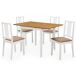 Conjunto de comedor sillas y mesa extensible Conjunto de comedor sillas y mesa extensible Blanco